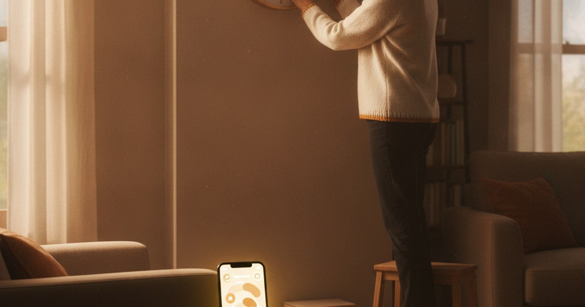 Senior adjusting the clock for daylight saving time next to a phone with a medication schedule